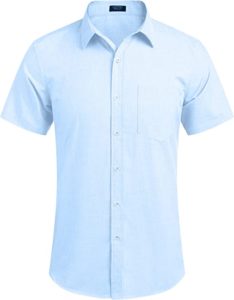 COOFANDY Men's Casual Linen Button Down Shirt - Dope Uncle