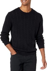 Crewneck Cable Cotton Sweater - Dope Uncle